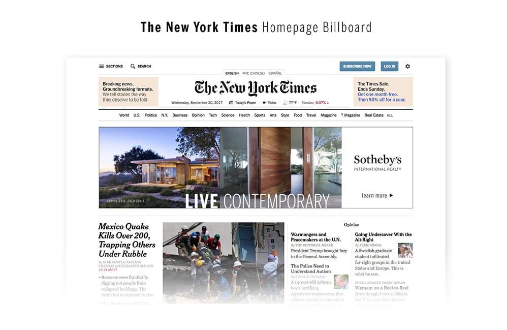 Wall Street Journal LIVE Luxury Real Estate Campaign