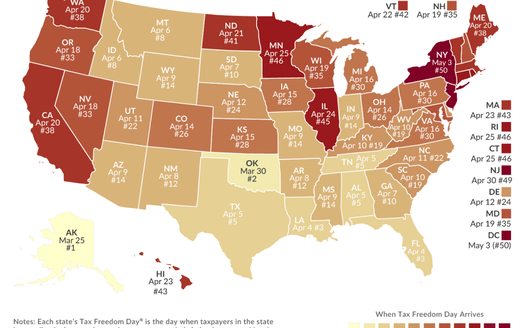 Tax Freedom Day Map 2019