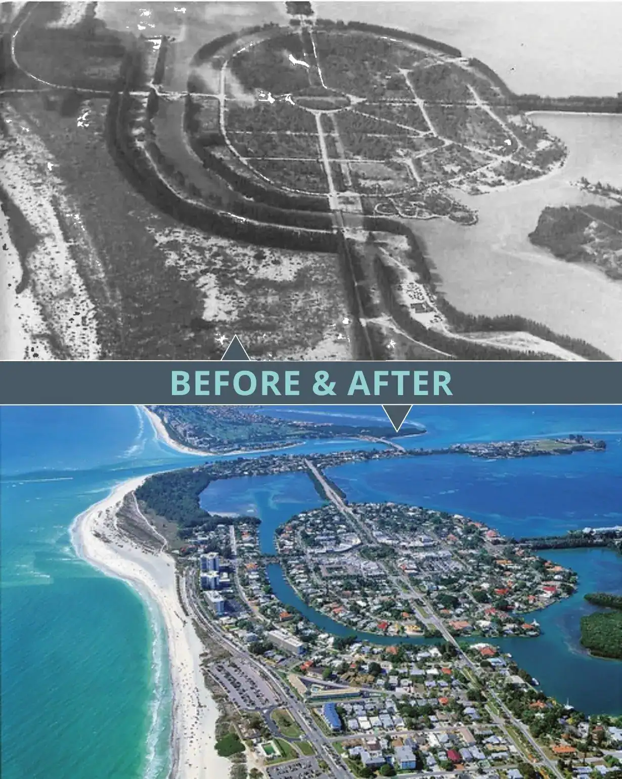 St. Armands Circle Then and Now