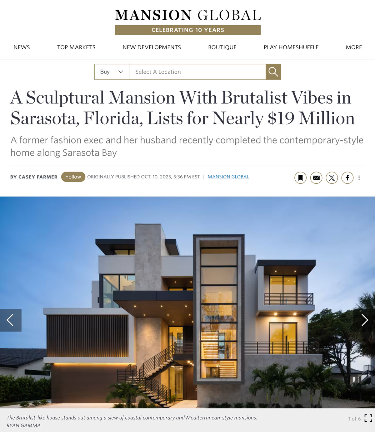 Mansion Global Luxury Real Estate Article