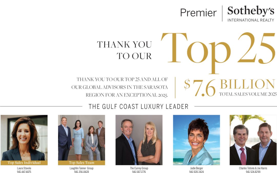 Laughlin Tanner Group Named #1 Luxury Real Estate Team in Sarasota