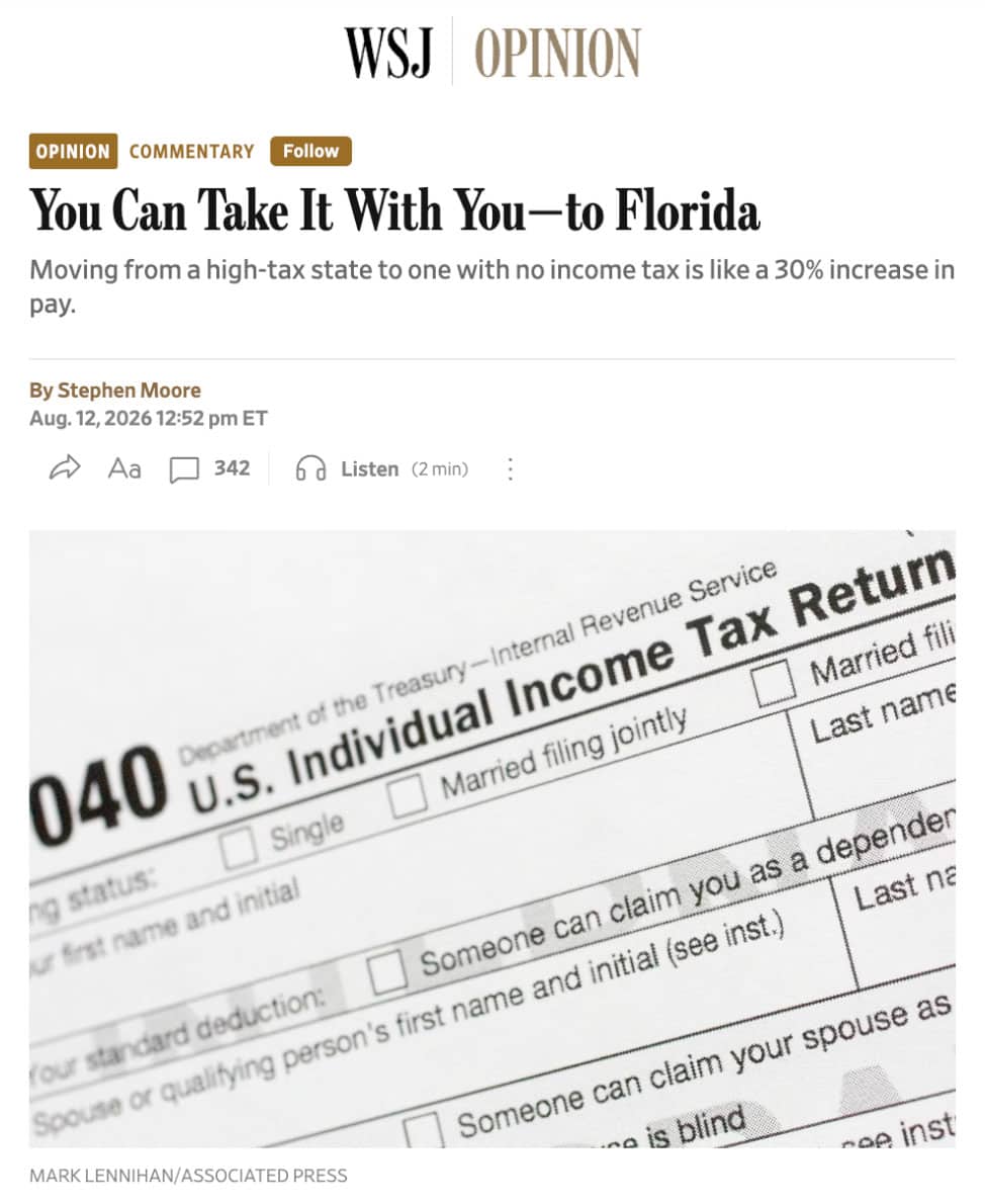 WSJ You Can Take It With You | Unleash Prosperity Graphic